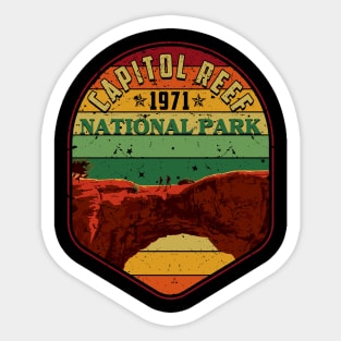 Capitol Reef National Park Camping Lover Vintage Sticker